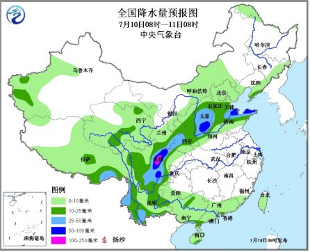 西北华北等地有较强降雨江南江淮等地持续高温