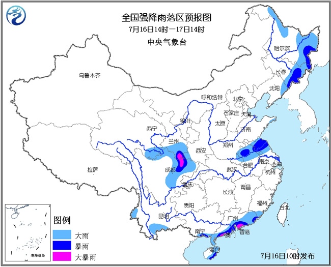 气象台继续发暴雨蓝色预警四川局地有大暴雨