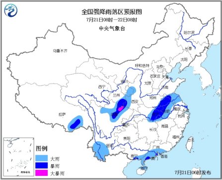 未来三天四川盆地、黄淮等地有大到暴雨(图)