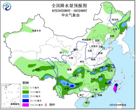 “康妮”向台湾东北部沿海靠近江南等地有较强降雨