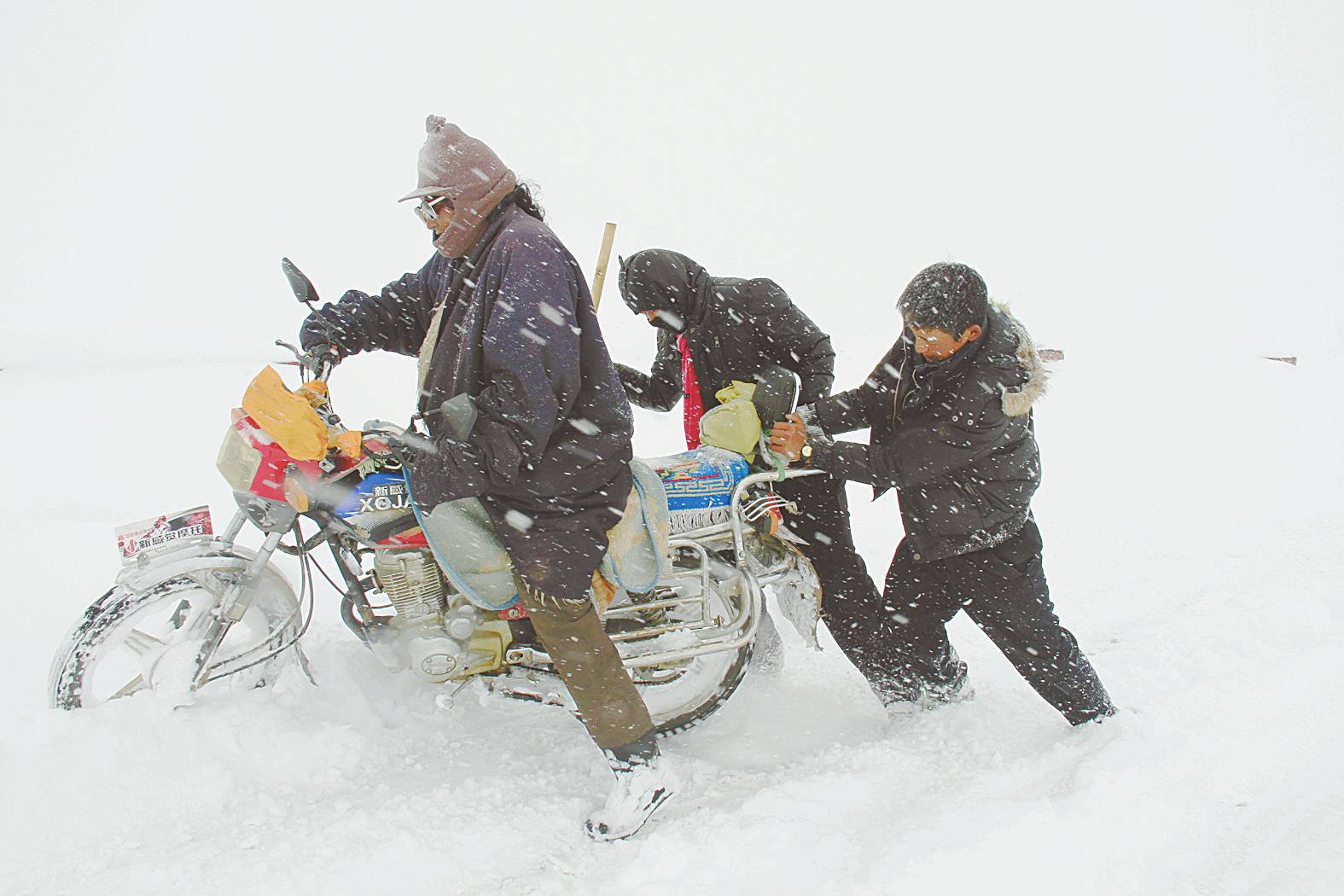 纳木错三天大雪冰封疏散42人转移牦牛100多头