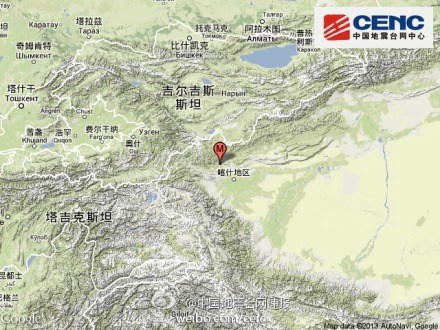 新疆乌恰县发生4.3级地震震源深度2千米