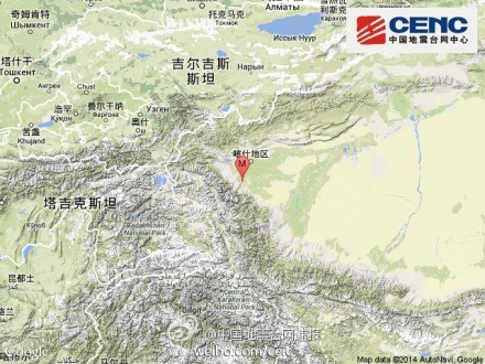新疆阿克陶县发生3.0级地震震源深度8千米