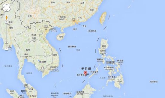 外媒:菲海军在南沙半月礁附近控制一艘中国渔船