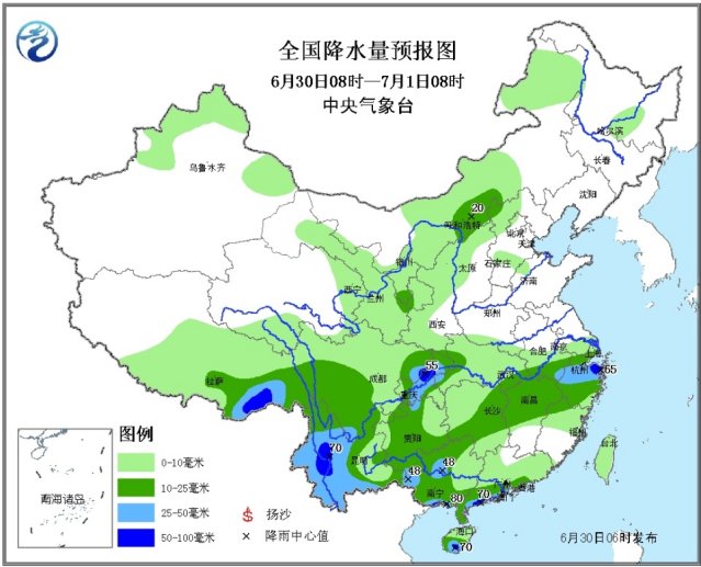 长江中下游局地有大暴雨华北将迎强降水过程