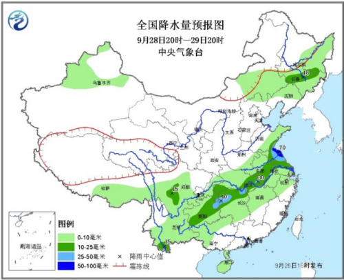 四川盆地黄淮等地将有强降水华北黄淮等地有雾霾