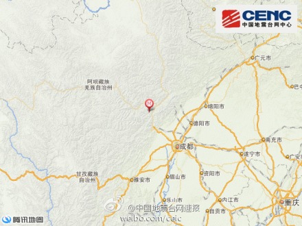 四川阿坝州汶川县发生3.2级地震震源深度16千米