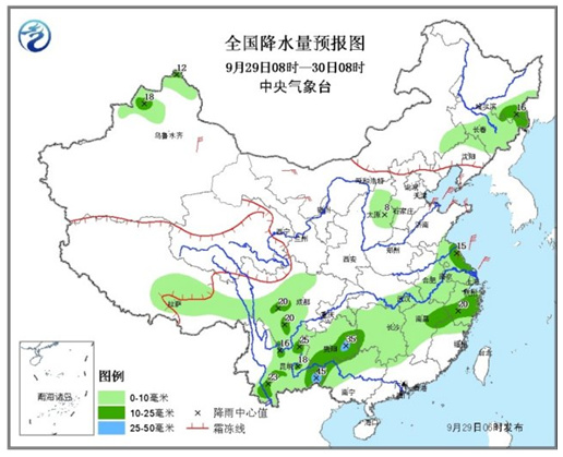 冷空气影响长江中下游及以北地区局地降温达10℃
