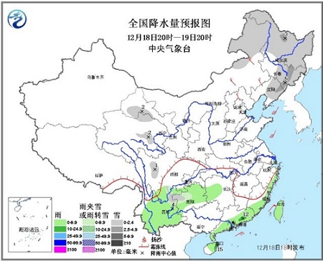 未来3天冷空气将影响中东部地区局地降温达12℃