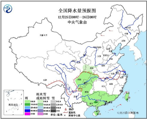 未来三天江南华南多阴雨华北黄淮局地有重度霾