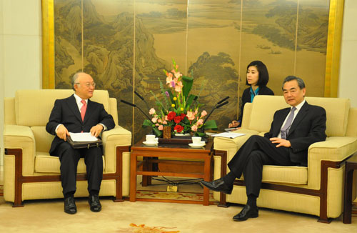 王毅会见国际原子能机构总干事天野之弥