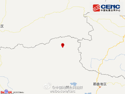 西藏双湖县发生4.0级地震震源深度7千米
