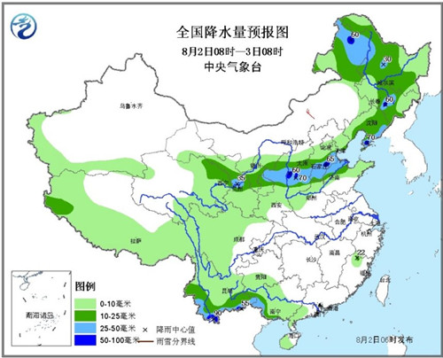 东北华北局地有大暴雨江淮、江汉等地有高温天气