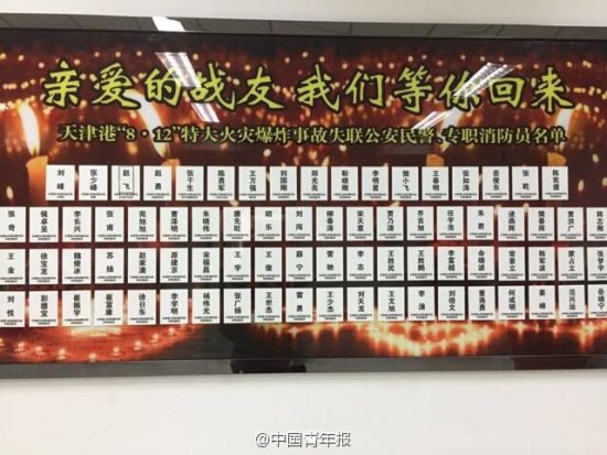 天津港所属“专职消防员”迄今遇难14人失联76人