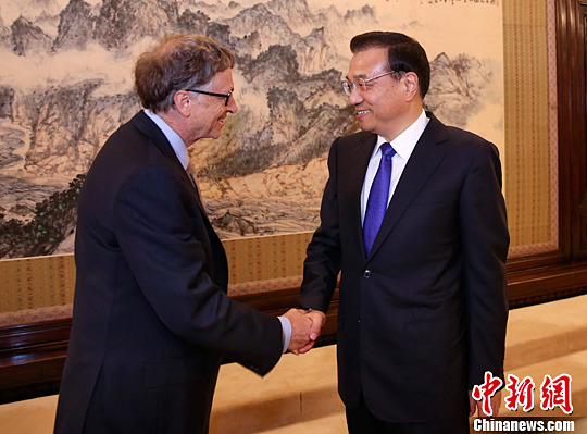 李克强会见比尔·盖茨