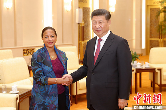 习近平会见美国总统国家安全事务助理赖斯