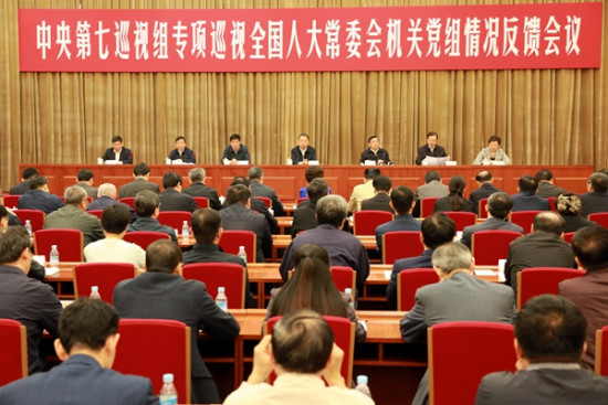 中央第七巡视组向全国人大常委会机关党组反馈专项巡视情况