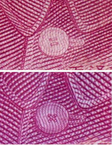 央行解释新旧版百元钞毛泽东像纽扣缝法差异(图)