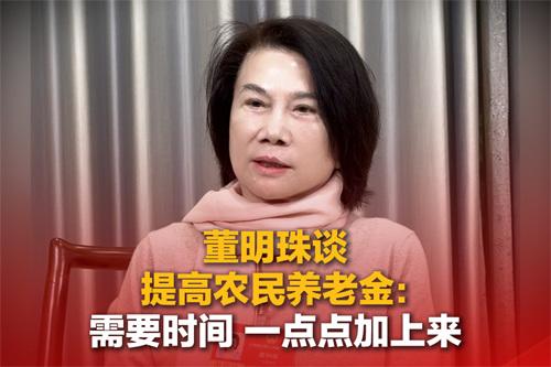 董明珠谈提高农民养老金：需要时间，一点点加上来