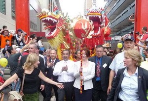 墨尔本唐人街举行2012龙年新春联欢会澳总理出席