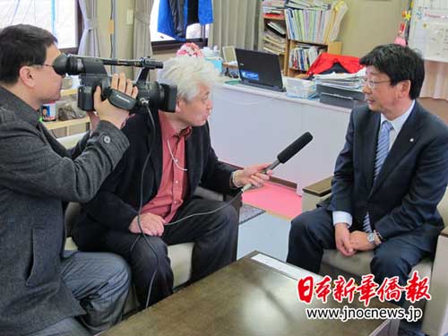 中国媒体与日本华媒联合采访日本地震灾区