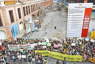 马来西亚约2500人举行和平集会保卫唐人街(图)