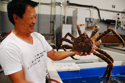 南加州华人活水海鲜市场生意火突破美国饮食传统
