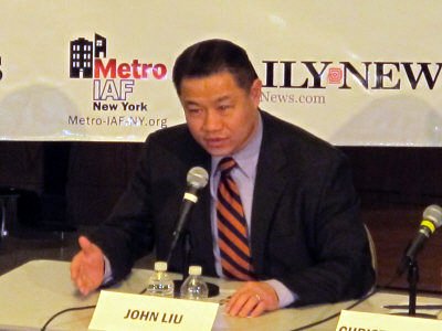 纽约市长候选人举行政见发表会刘醇逸主张获支持