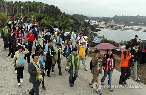 访韩中国游客逐年增加航空公司开拓中国市场