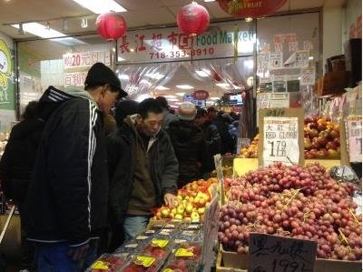 寒流将再度来袭纽约华人涌至超市大采购屯粮(图)