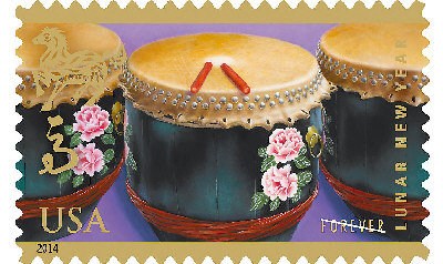美国马年邮票15日发售旧金山华埠可盖首日戳(图)