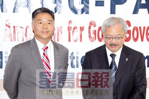 旧金山市长力挺加州华裔参议员刘云平选国会议员
