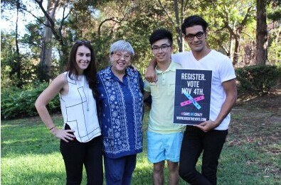 美华裔学生拍视频短片倡导亚裔青年踊跃投票(图)