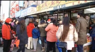 纽约华社圣诞热闹非凡餐馆超市生意繁忙人气旺