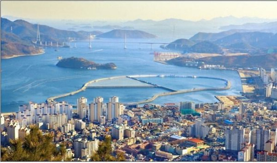 图为马山海洋新城俯瞰