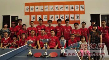 西班牙瓦伦西亚华裔中文学校举办乒乓球联谊赛