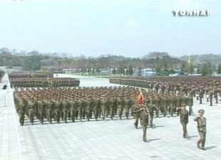朝鲜建军节举行小规模阅兵式或为避加剧紧张(图)