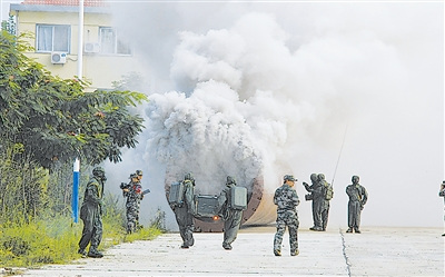驻马店军分区组织民兵开展演练隆隆炮声贺新年