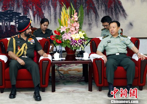 范长龙会见印度参委会主席兼陆军参谋长