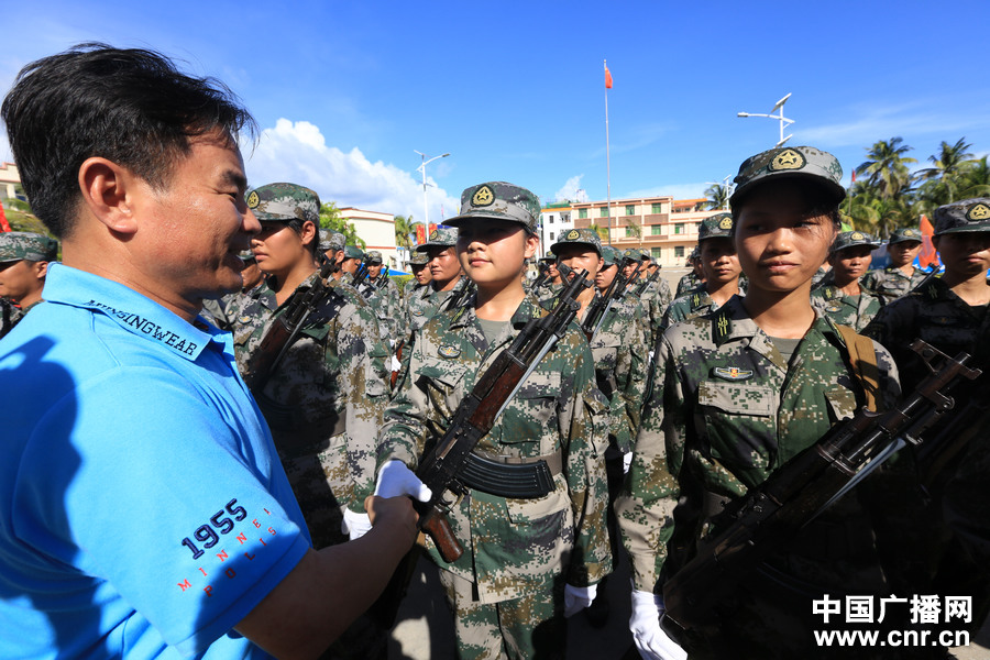 港媒称中国在南海4岛建人武部组织民兵战备执勤
