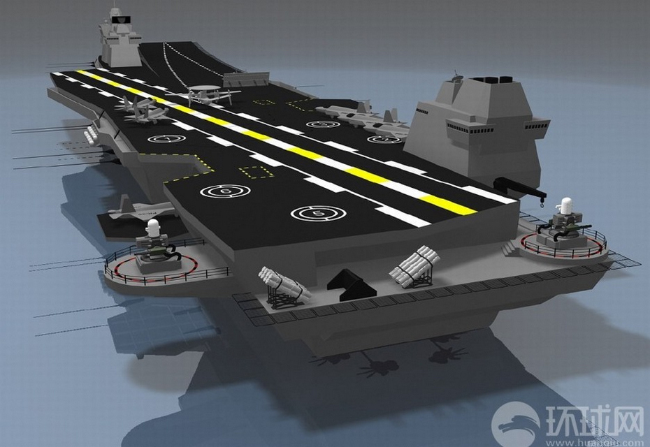 太奇葩!心急韩国网友设计出双舰岛航母