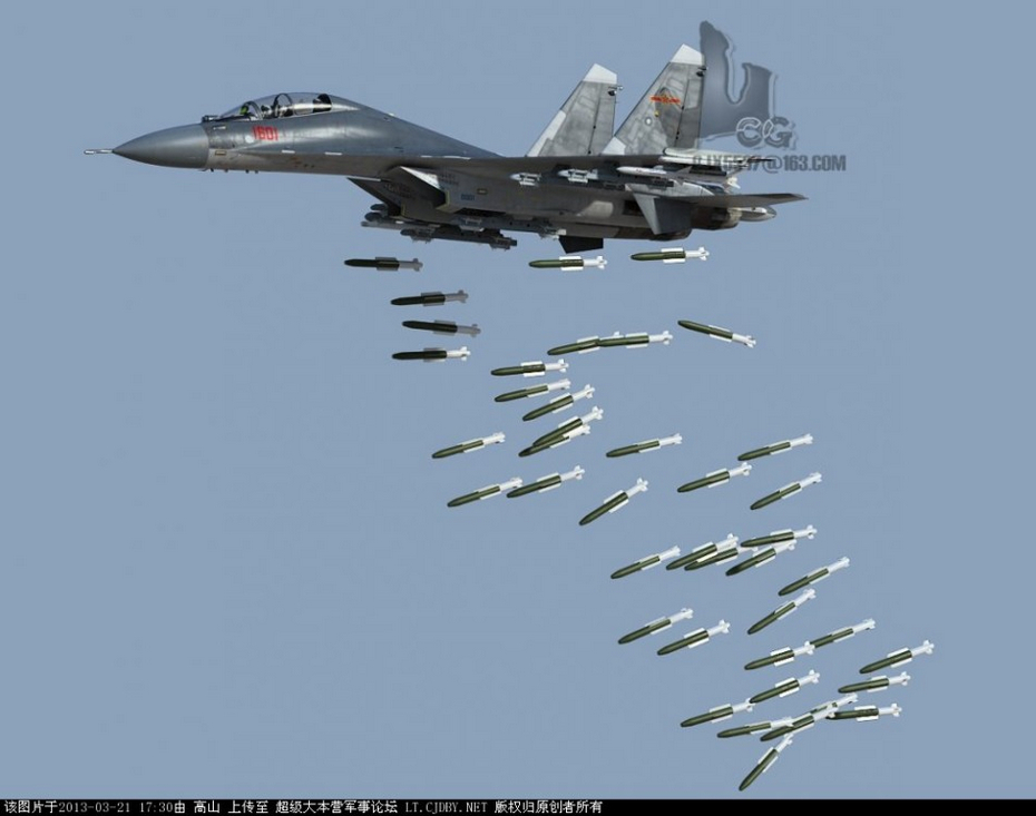 歼16密集投弹cg猛图流出网友直呼过瘾