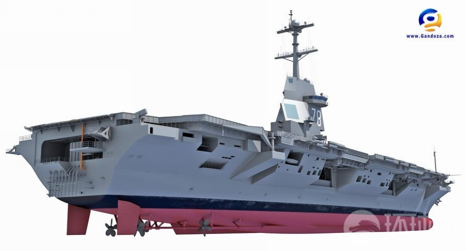 美军新一代核动力航母安装舰艏已完工96