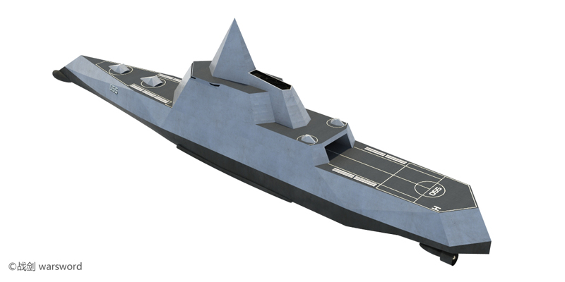 星际战舰中国海军下一代055型驱逐舰cg图