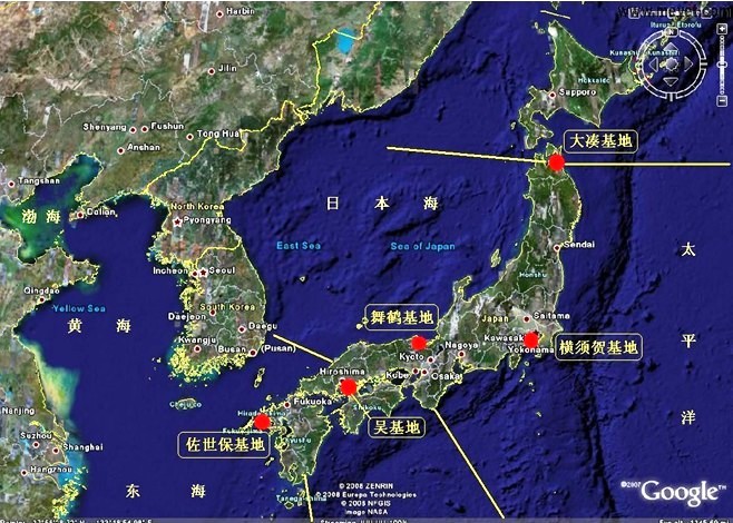 野心昭然全景曝光日本各大准航母基地
