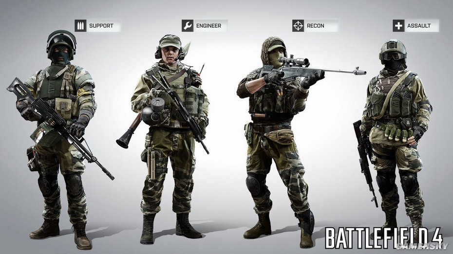 美国战地4军游解放军男女士兵造型曝光