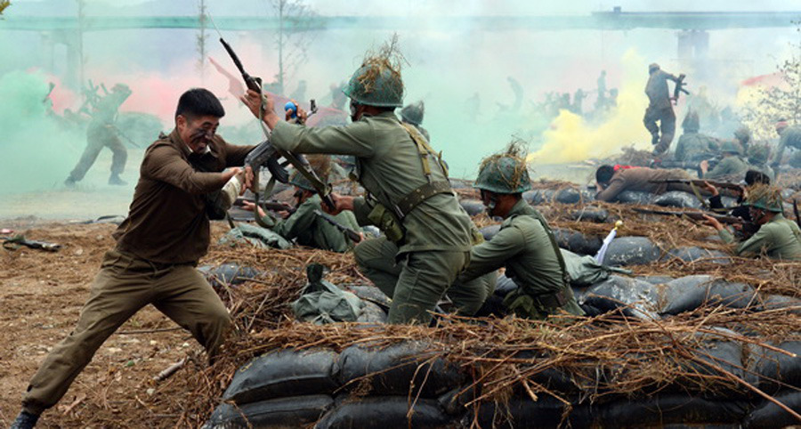 韩国逼真演绎朝战洛东江战役场面残酷