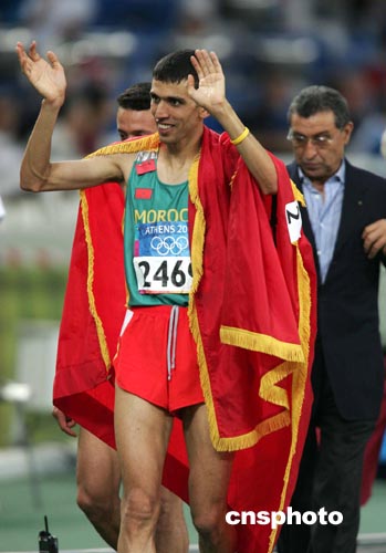 摩洛哥选手奎罗伊获得男子1500米金牌
