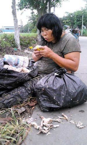 流浪女住垃圾站吃腐肉身世不明疑有精神问题