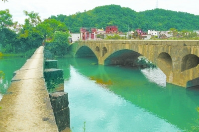 湖南永州发现300年历史古石桥(图)
